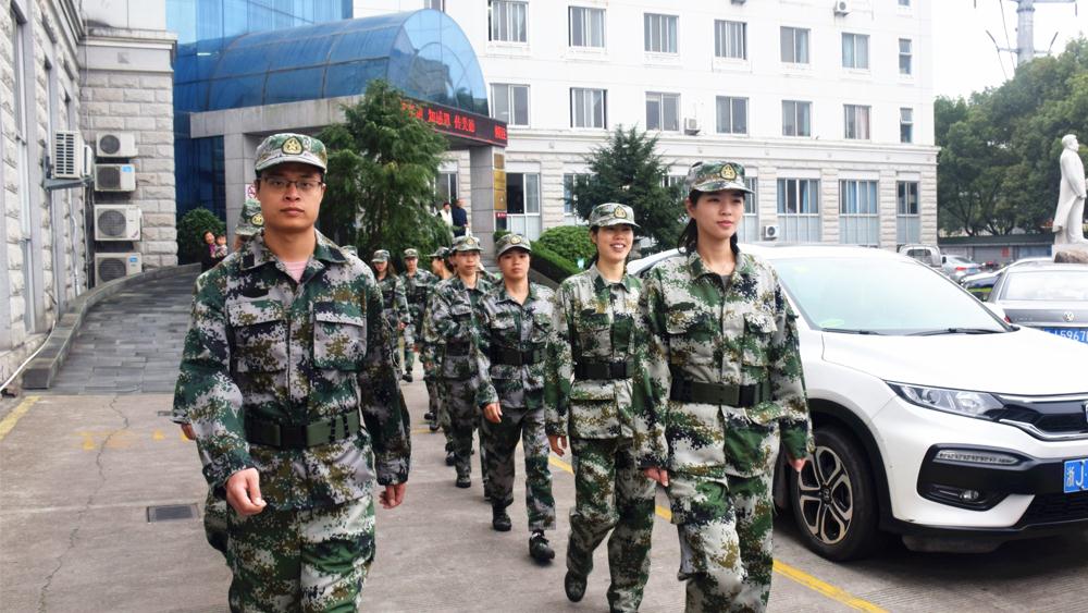 台州市博爱医院民兵参加路桥街道整组点验大会
