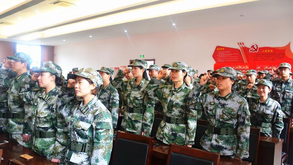 台州市博爱医院民兵参加路桥街道整组点验大会