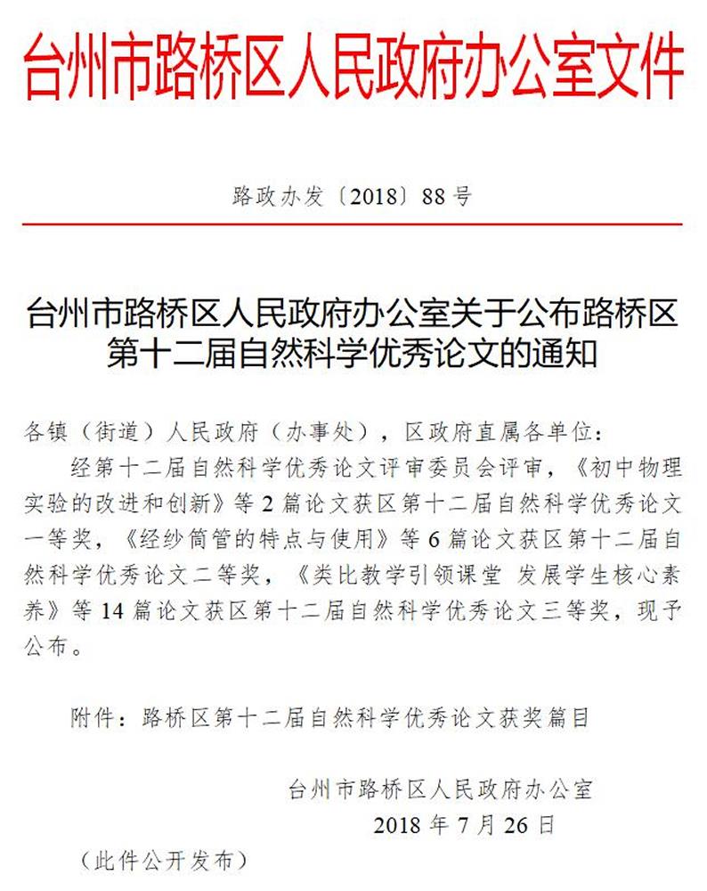 台州市博爱医院9篇论文获奖