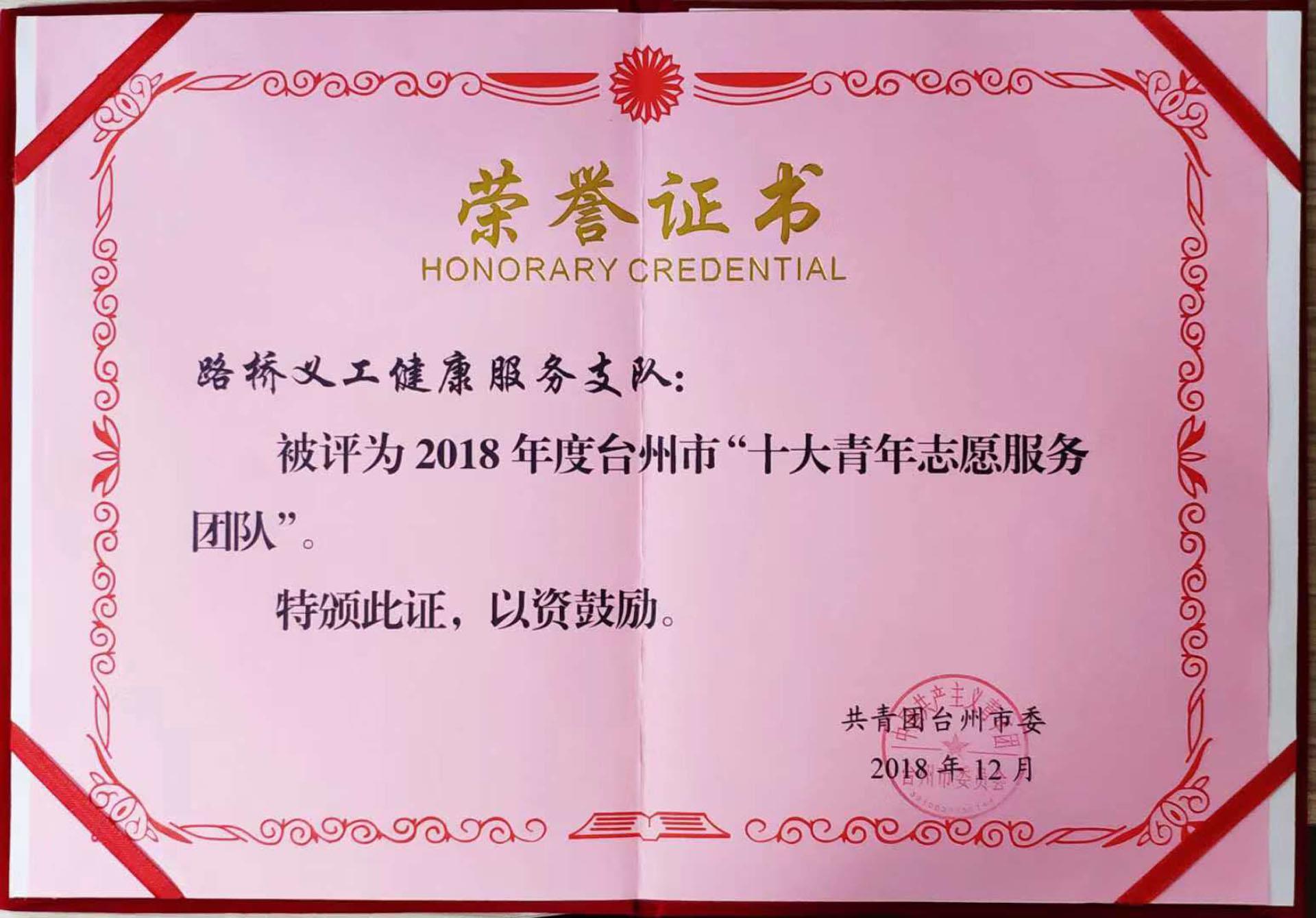 点赞！博爱医院团委书记陈梦获评路桥区“向上向善好青年”