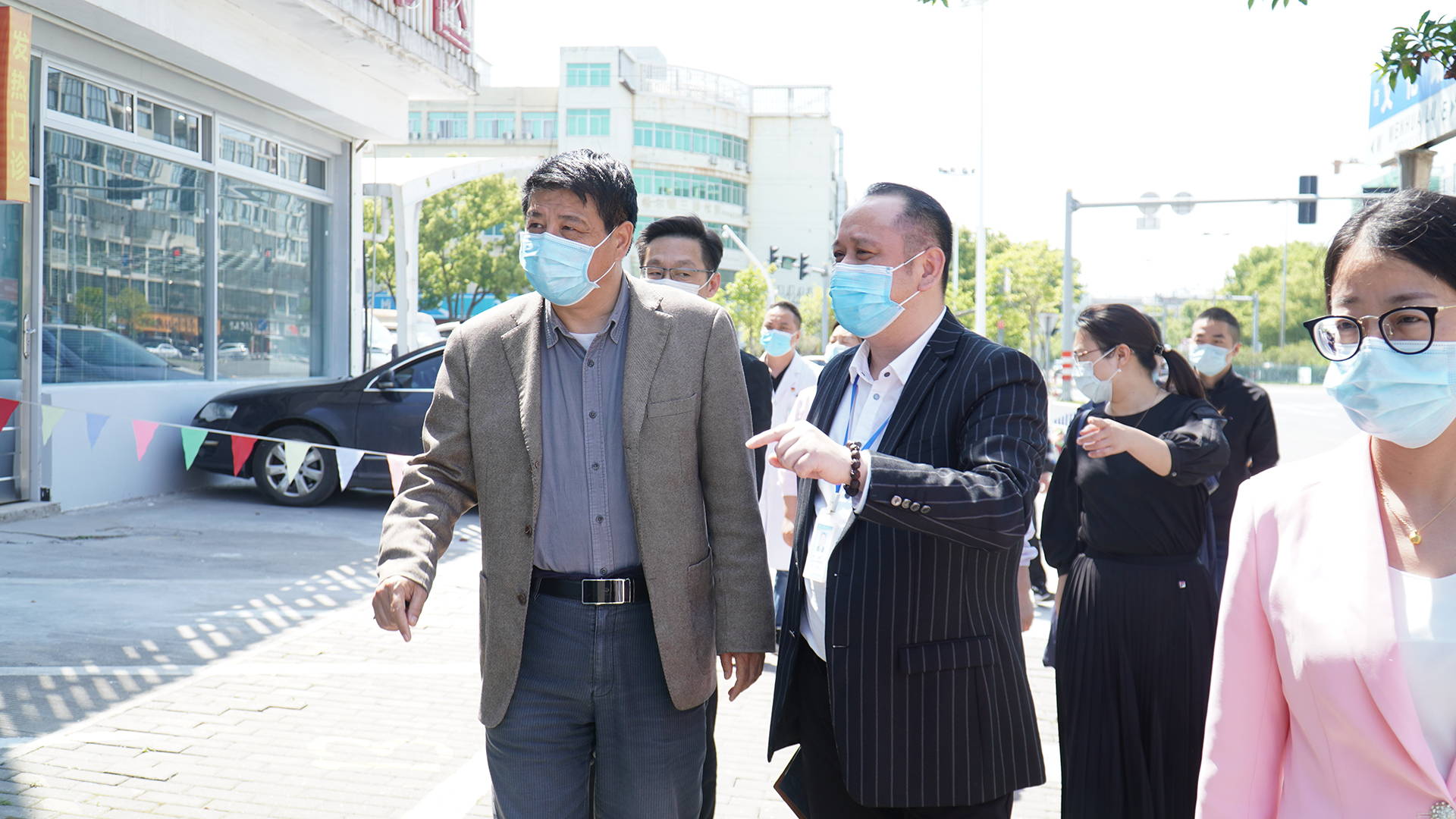 台州市卫健委督察分组组长叶向阳一行到台州市博爱医院督查疫情防控及安全生产工作